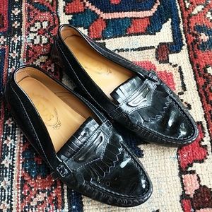 Tod's driving mocassins, patent leather black
